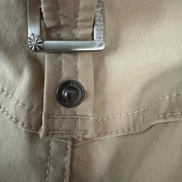 Athleta Dipper Tan Multi Pocket Cargo UPF 50 Low Rise Flare Leg Hiking Pants - Picture 8 of 17